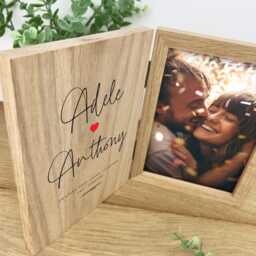 Personalised Wooden Book Photo Frame - Valentine's Day Gift - thumbnail 2
