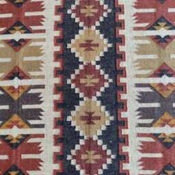 Wool Jute Kilim Rug - Tribal Geometric - Living Room, Hallway, Bedroom, Entryway - thumbnail 3