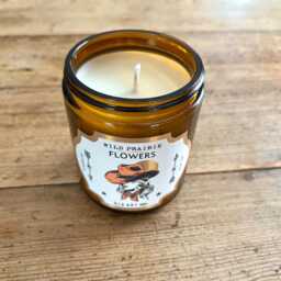 Western Candle - Wild Prairie Flower Fragrance Handmade Retro Amber Glass Jar - thumbnail 3