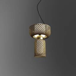 Handmade Bamboo Pendant Lamp Woven Minimalist Hanging Light - thumbnail 1