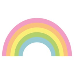 Pastel Rainbow Stickaround Wall Stickers, Decal, Room Decor, Unicorn Decor - thumbnail 3