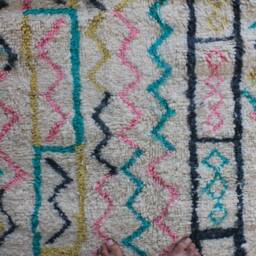 Colorful Moroccan Rug, Custom Fabulous Boujad Abstract Multicolored Carpet, Handmade Bohemian Rug - thumbnail 4