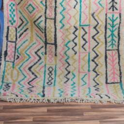 Colorful Moroccan Rug, Custom Fabulous Boujad Abstract Multicolored Carpet, Handmade Bohemian Rug - thumbnail 3