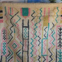Colorful Moroccan Rug, Custom Fabulous Boujad Abstract Multicolored Carpet, Handmade Bohemian Rug - thumbnail 2