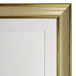Scandi Cream & Gold Photo Picture Frame With White Mount, Poster Frame, Art Frames - thumbnail 2