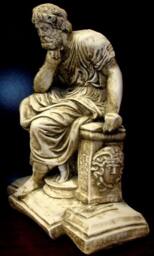 statue Of Seated Socrates Home Decor Sculpture Art - thumbnail 2