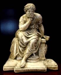 statue Of Seated Socrates Home Decor Sculpture Art - thumbnail 1