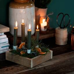 White Candle Holder On Spike - thumbnail 4