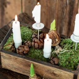 White Candle Holder On Spike