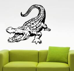 Alligator Wall Decal Crocodile Stickers Home Interior Design Animal Decor Bedroom Art Murals Removable 4Croz - thumbnail 1