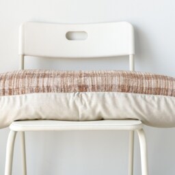 "Handwoven Lumbar Pillow Cover Vintage Karen Batik, Hemp Fringes - 14"" X 36" - thumbnail 3