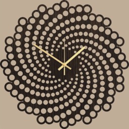 Wall Clock - Wood Spiral, Modern Clock, Home Decor, Unique Wooden Housewares, Large Dark Oak Clocks - thumbnail 1