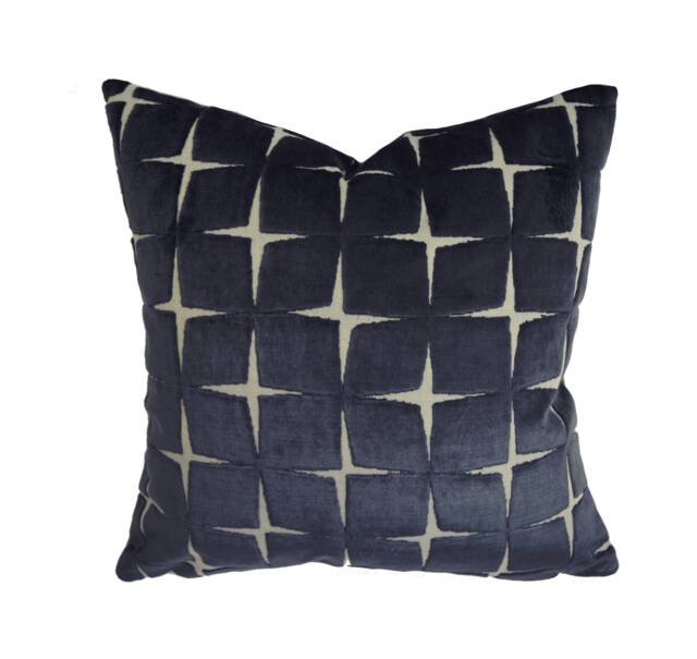 Harlequin - Issoria Midnight Glamorous Designer Cut Velvet Cushion Cover Throw Pillow Handmade Home Decor - image 1