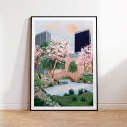 New York Central Park Art Print, Spring Scene, Poster, Nyc Summer Travel Print - thumbnail 1