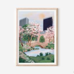 New York Central Park Art Print, Spring Scene, Poster, Nyc Summer Travel Print - thumbnail 2