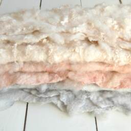 Contemporary Felted Ivory Rug/Felted Eco Throw Cruelty Free Sheep Home Decor Wallhanging - thumbnail 3