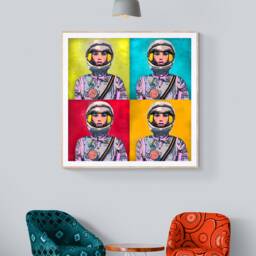 Space Girl - Astronaut Urban Art Poster Feminist Print Mid Century - thumbnail 3