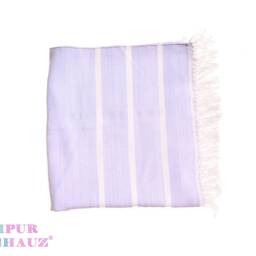 Handmade Cotton Dhurrie Rug Pastel Lilac Indian Rug, Reversible - thumbnail 4