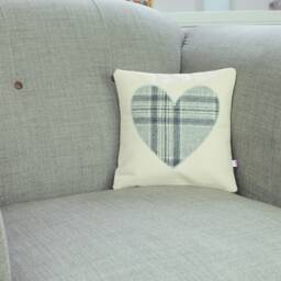 Tartan Love Heart Cushion - Pillow Decor Christmas Gift For Friend - thumbnail 2