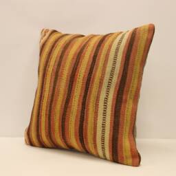 Kilim Pillow, Sofa Pillow Boho Pillow, Handwoven Pillow, 18x18 - 45x45 cm Minimalist Decorative Pillow, Cushion Cover Throw Pillow 4Kbf-652 - thumbnail 3