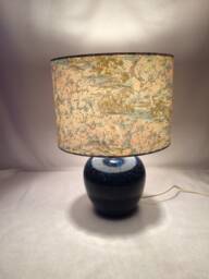 Lampshade 30 cm Wide 21cm High - Handmade With Hand Printed Japanese Chiyogami Paper - thumbnail 1