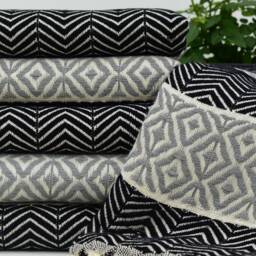 Black Towel, 40x70 Cotton Beach Towel Spike Design Turkish Peshtemal Soft Kitchen Organic Code Tkr-Bsk - thumbnail 3