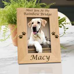 Rainbow Bridge Dog Memorial Personalized Pet Picture Frame - thumbnail 2