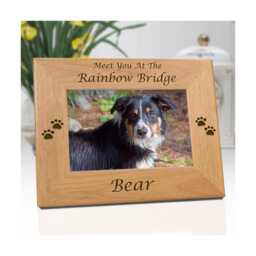 Rainbow Bridge Dog Memorial Personalized Pet Picture Frame - thumbnail 1