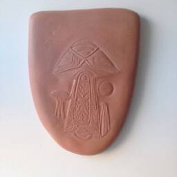 Aztec Alien Artifact Replica, Ceramic Tile Wall Art - thumbnail 3