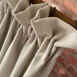 Custom Cottage Pleat Curtains in Natural Linen, Thermal & Blackout - Please Note That Full Price Is On Quotation - thumbnail 2