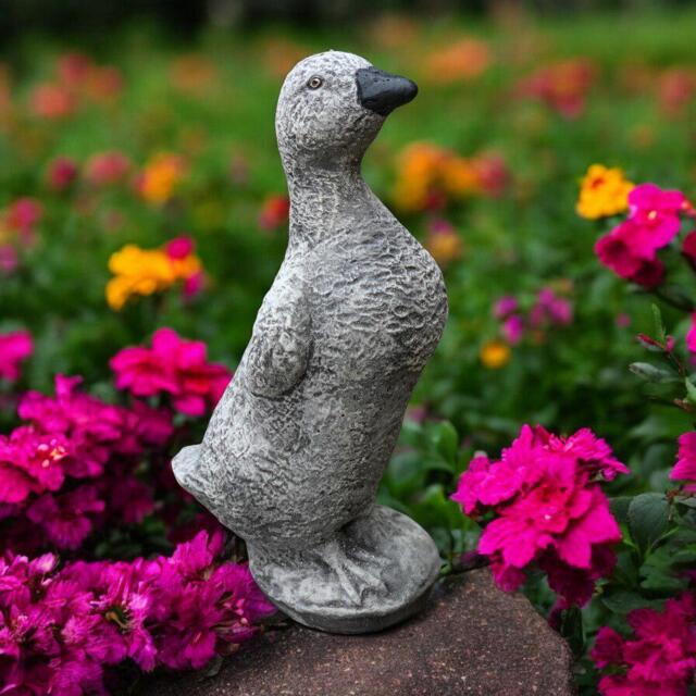 Concrete Gosling Statue Stone Goose Figurine Garden Bird Sculpture Outdoor Farmhouse Yard Decoration Handmade Bird Lover Gift - image 1