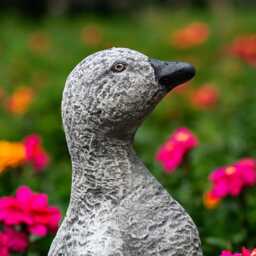 Concrete Gosling Statue Stone Goose Figurine Garden Bird Sculpture Outdoor Farmhouse Yard Decoration Handmade Bird Lover Gift - thumbnail 4