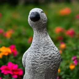 Concrete Gosling Statue Stone Goose Figurine Garden Bird Sculpture Outdoor Farmhouse Yard Decoration Handmade Bird Lover Gift - thumbnail 2