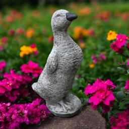 Concrete Gosling Statue Stone Goose Figurine Garden Bird Sculpture Outdoor Farmhouse Yard Decoration Handmade Bird Lover Gift - thumbnail 1
