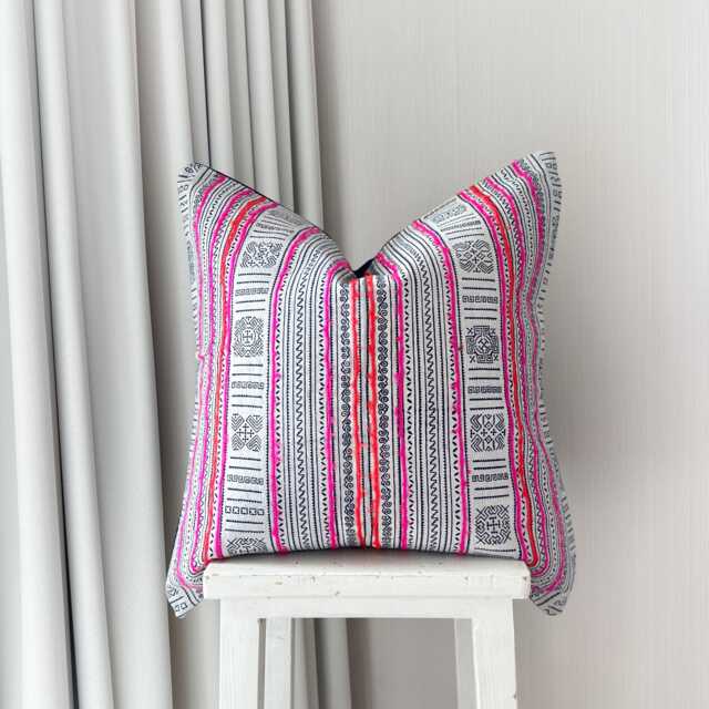 Vintage Hmong Pillow Cover - 20 - image 1