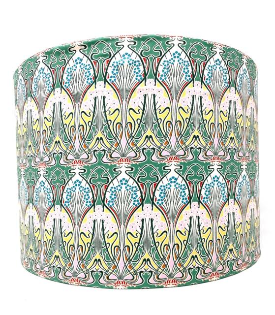 Ianthe Liberty Style Lampshade Green Pink Lamp Shade, For Standard Lamps Or Ceiling Light - image 1