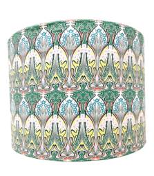 Ianthe Liberty Style Lampshade Green Pink Lamp Shade, For Standard Lamps Or Ceiling Light
