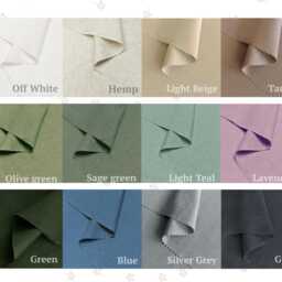 Linen Curtains Green, Farmhouse Curtains, Ruffled Curtain, Tab Top Curtain Panel, Drapes - thumbnail 4