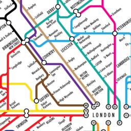 UK Tube Map Art Print Modern Underground Travel Poster - thumbnail 3