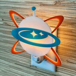 "Mid Century Modern Night Light - ""Atomic Globe"