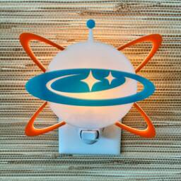 "Mid Century Modern Night Light - ""Atomic Globe" - thumbnail 2