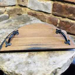 Custom Laser Engraved Whiskey Barrel Lid Table - Personalised Oak Home Bar Decor - thumbnail 2