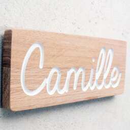Bedroom Wooden Decor, Decorative Door Plate, Custom Name Engraving, Kid's Engraved Sign, Kids Room Decorating Idea - thumbnail 3