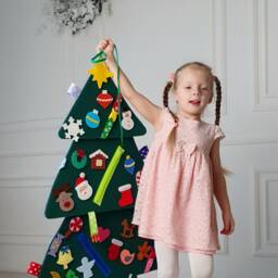 Felt Christmas Advent Calendar With Bags, Tree Ornaments, Toddler Busy Board - Minimoms - thumbnail 4