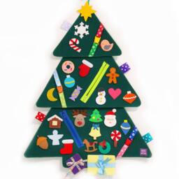 Felt Christmas Advent Calendar With Bags, Tree Ornaments, Toddler Busy Board - Minimoms - thumbnail 2