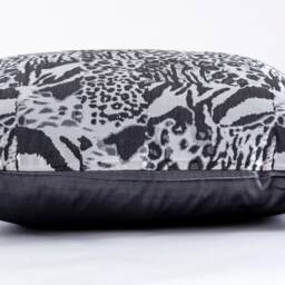 Brunschwig Fils Animal Print Silk Pillow Cover, Gray & Black - thumbnail 3