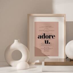 Fred Again Adore U Print, You Song Lyrics, Lyric Fred Again, Song Lyric Print, Again U Print - thumbnail 2