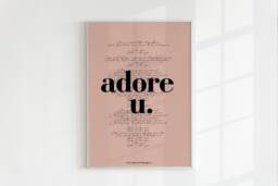 Fred Again Adore U Print, You Song Lyrics, Lyric Fred Again, Song Lyric Print, Again U Print - thumbnail 1