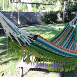 Vibrant Inca Hammock - Lightweight, Double, Handmade Ultra-Comfy For Outdoor Bliss & Relaxation - thumbnail 2