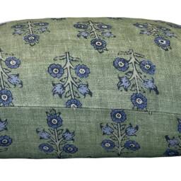 G.p & J Baker Poppy Sprig Green/Blue Double Sided Cushion Cover Pillow - thumbnail 3